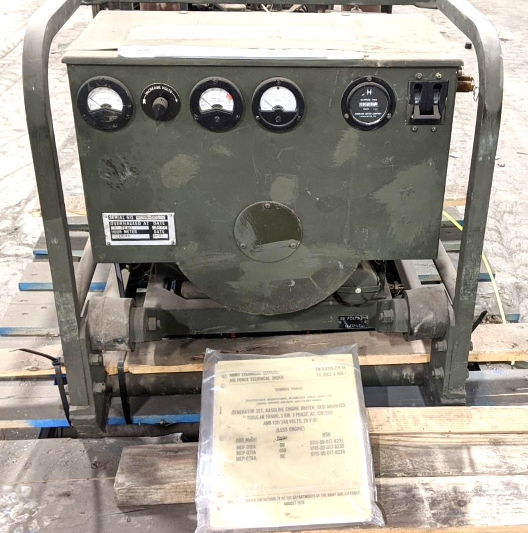 Generator 28 Volt DC Gen-Set Model MEP-026A MEP026A 3 KW Military ...